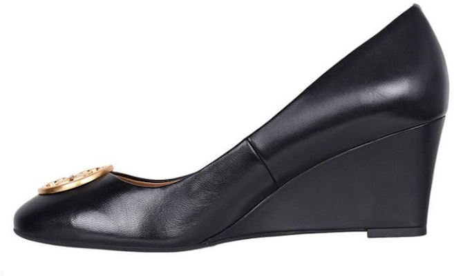 (Women) TORY BURCH Leather Wedge 'Simplified Fashion Black' 45899-006 Buy (Women) TORY BURCH Leather Wedge 'Simplified Fashion Black' 45899-006