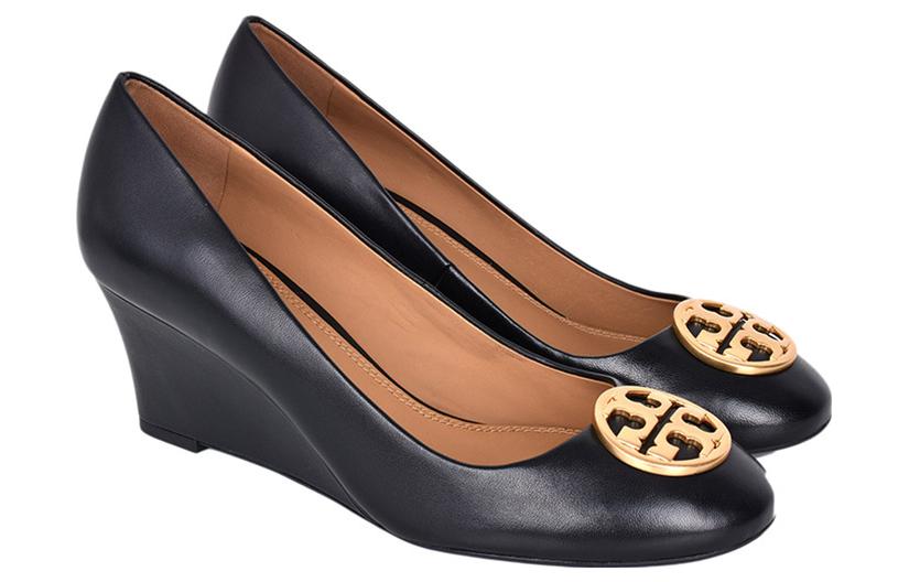 Order (W) 토리버치 가죽 웨지 샌들 (블랙) 45899-006