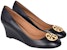 (Women) TORY BURCH Leather Wedge 'Simplified Fashion Black' 45899-006