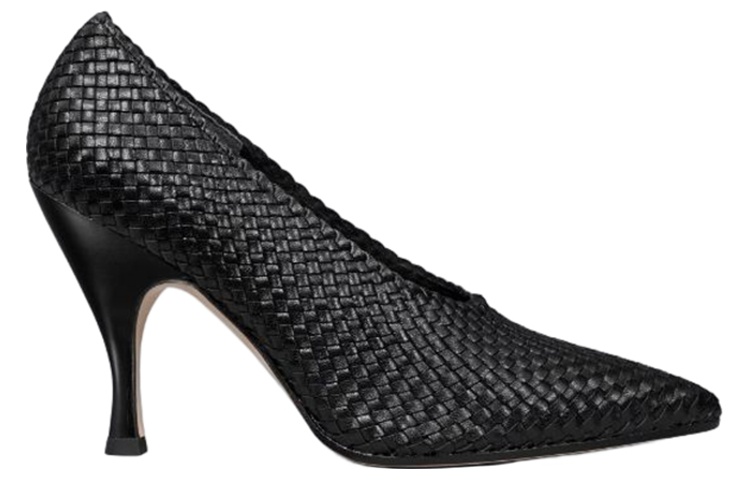 (W) TORY BURCH Leather Woven Stiletto 'Black' 圖 2