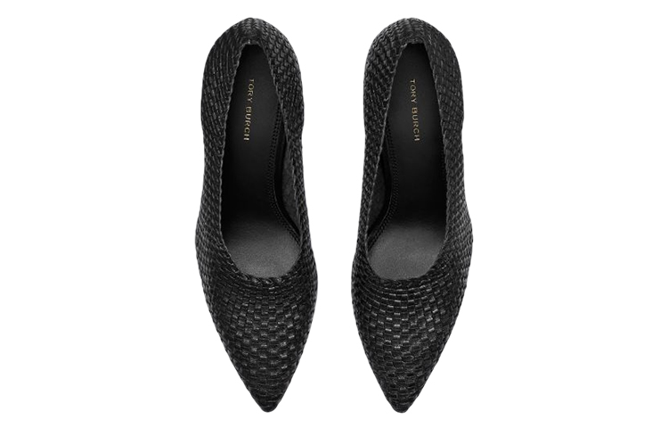 (W) TORY BURCH Leather Woven Stiletto 'Black' 圖 4