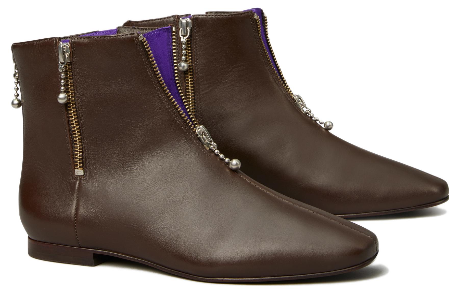 (W) TORY BURCH Leather Zip 'Fashion Boot Brown' 圖 3