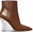 Order (Women) TORY BURCH Leather Zip Wedge Ankle Boot 'Brown' 144468-200