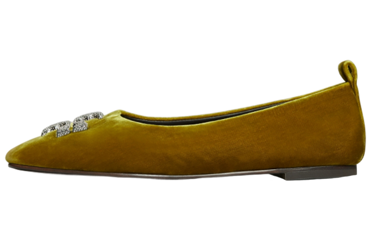 (W) TORY BURCH Logo Ballet Flat 'Yellow'