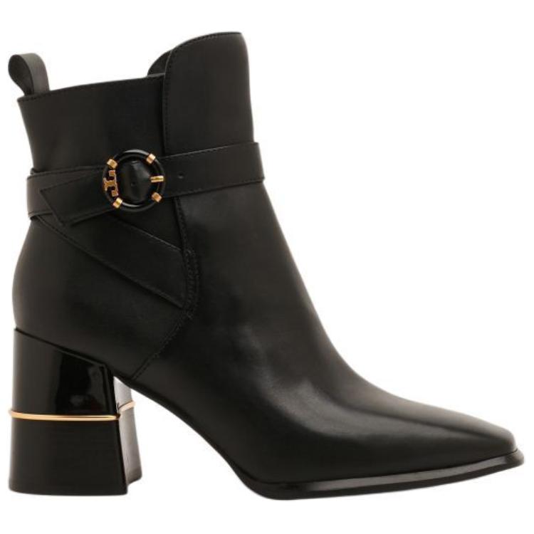 (W) TORY BURCH Logo Buckle High Heel Bootie 'Black Fashion' 圖 2