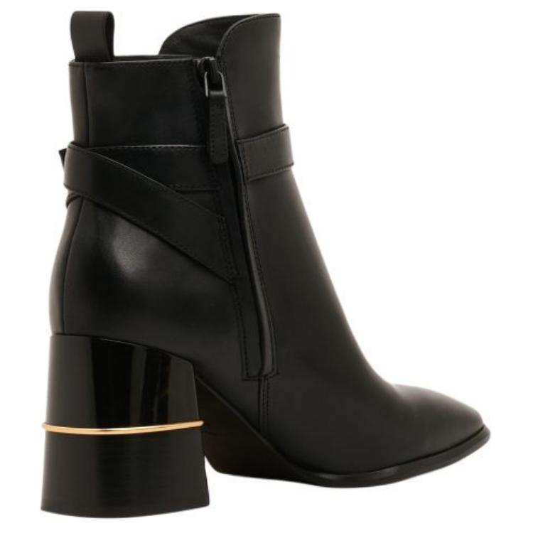 (W) TORY BURCH Logo Buckle High Heel Bootie 'Black Fashion' 圖 4