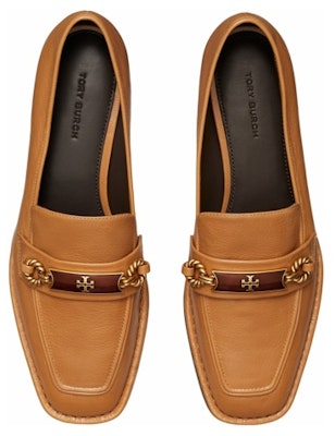 (Women) TORY BURCH Logo Buckle Leather Loafer 'Brown' 137799-776 Lookbook (Women) TORY BURCH Logo Buckle Leather Loafer 'Brown' 137799-776