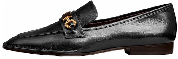 (Women) TORY BURCH Logo Buckle Leather Loafers 'Black' 137799-001 (Women) TORY BURCH Logo Buckle Leather Loafers 'Black' 137799-001