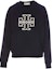 Buy (W) TORY BURCH Logo Bordir Crewneck Navy Blue Sweatshirt Wanita. 146188-405