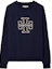 Order (W) TORY BURCH Logo Bordir Crewneck Navy Blue Sweatshirt Wanita. 146188-405