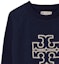 Details for (W) TORY BURCH Logo Bordir Crewneck Navy Blue Sweatshirt Wanita. 146188-405