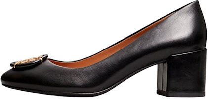 (Women) TORY BURCH Logo Leather High Heel 'Black' 78776-006 (Women) TORY BURCH Logo Leather High Heel 'Black' 78776-006