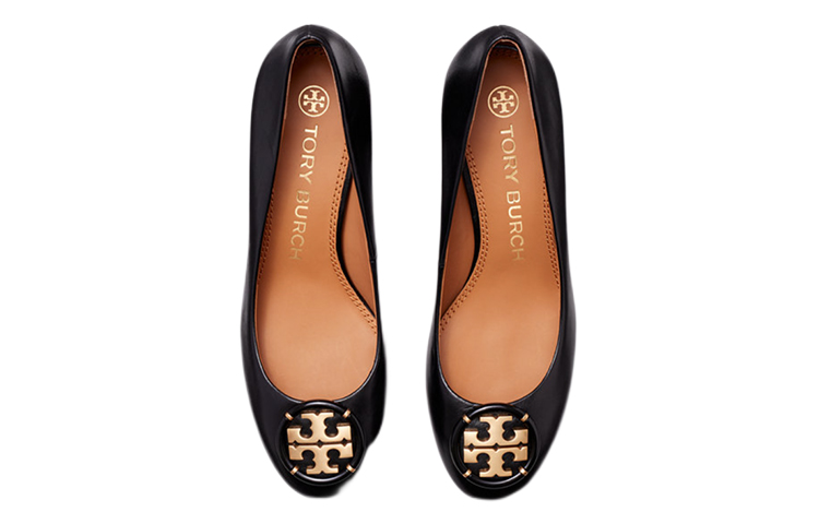 Lookbook (W) TORY BURCH Tacones de Cuero con Logo 'Negro' 78776-006