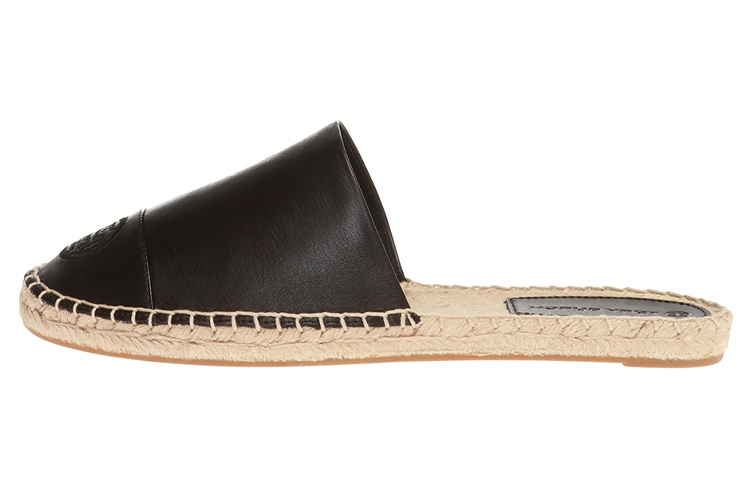 (W) TORY BURCH Logo Leather Mule 'Black'