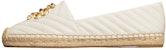 (W) TORY BURCH Logo Espadrille Berbulu Lembut 'Putih' 82454-104