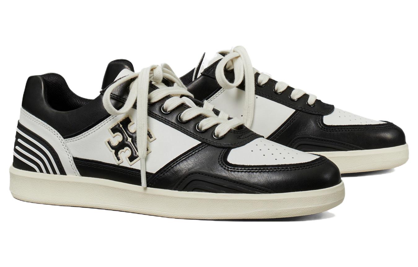 Lookbook TORY BURCH 牛皮革 時尚舒適 低筒 平底鞋 女式 黑白色