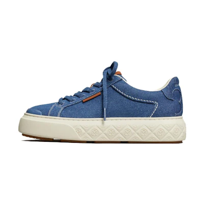 (W) TORY BURCH Low-Top Sneaker 'Blue Lace-Up'