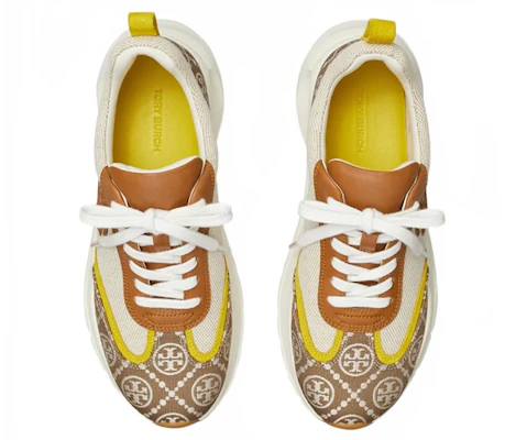(W) TORY BURCH Lage Sneakers ''Wit Geel'' 136861-201 Lookbook (W) TORY BURCH Lage Sneakers ''Wit Geel'' 136861-201