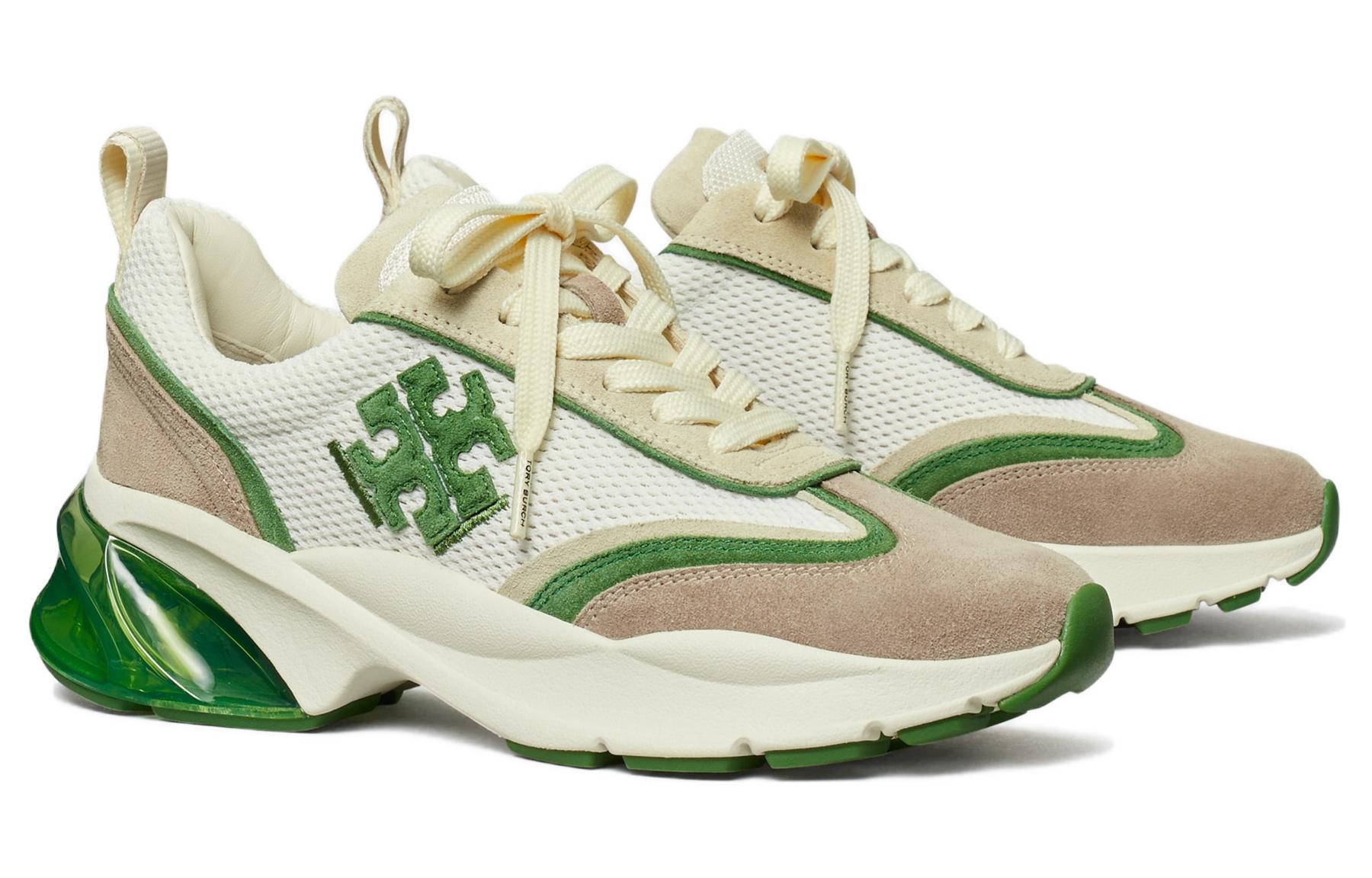 (W) TORY BURCH Low Top Sneaker 'White Green Print' 圖 2