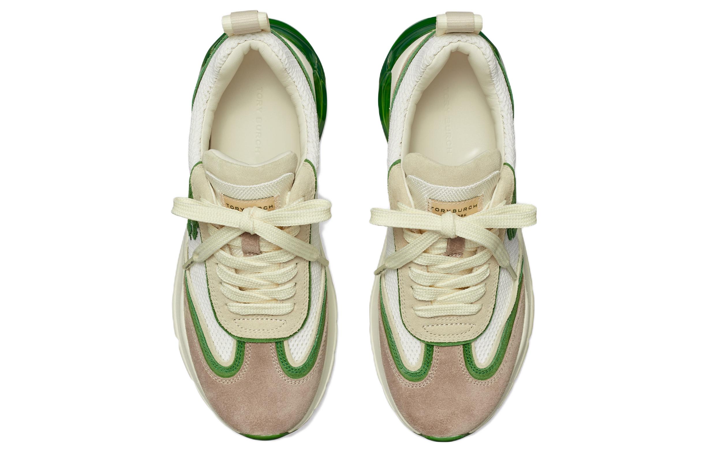 (W) TORY BURCH Low Top Sneaker 'White Green Print' 圖 3