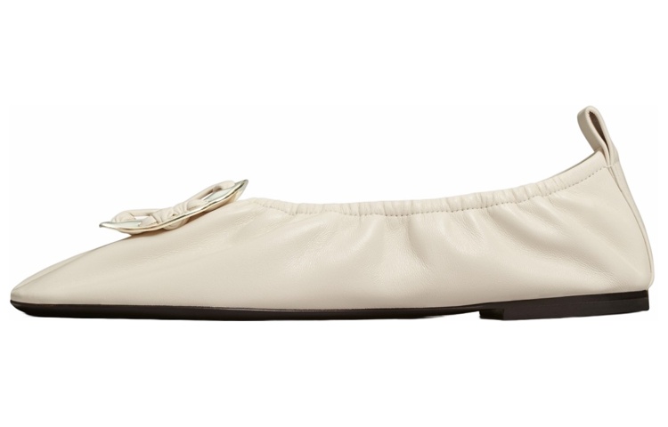 (Women) TORY BURCH Mary Jane Ballet Flat 'Ivory White' 140262-104