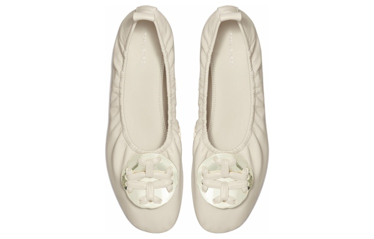 Lookbook (W) TORY BURCH 玛丽珍芭蕾平底鞋 '象牙白' 140262-104