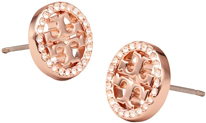 (Women) Tory Burch Miller Crystal Stud Earrings Rose Gold 53422-696 Buy (Women) Tory Burch Miller Crystal Stud Earrings Rose Gold 53422-696