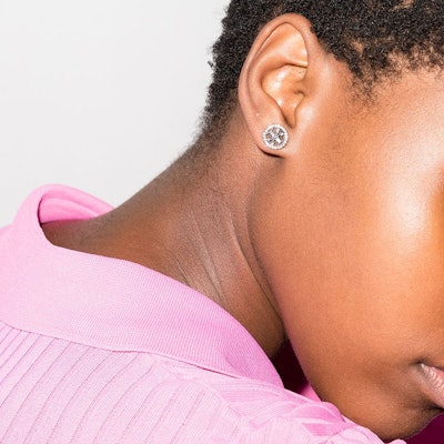 (Women) Tory Burch Miller Crystal Stud Earrings Rose Gold 53422-696 Purchase (Women) Tory Burch Miller Crystal Stud Earrings Rose Gold 53422-696