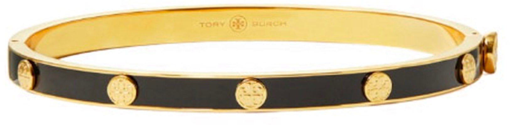 (W) Tory Burch Gelang Wanita Miller Enamel Stainless Steel Hitam/Emas. 155538-720 Lookbook (W) Tory Burch Gelang Wanita Miller Enamel Stainless Steel Hitam/Emas. 155538-720