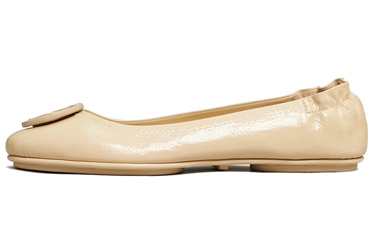 (Women) TORY BURCH Minnie 'Caramel Toffee Patent Leather Travel Ballet Flats' 75472-284