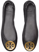 Shop TORY BURCH Minnie 皮革 時尚優雅 芭蕾舞平底鞋 女款 黑色