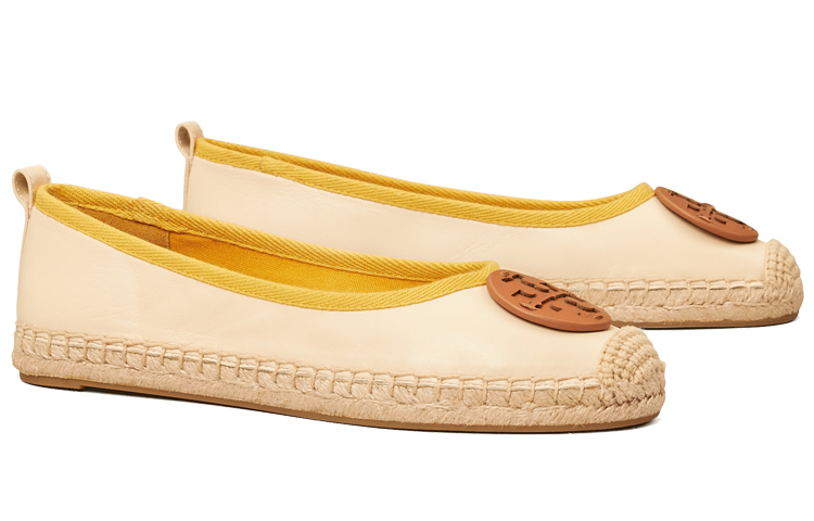 (W) TORY BURCH Minnie Leather Ballet Flats 'Cream White' 圖 3