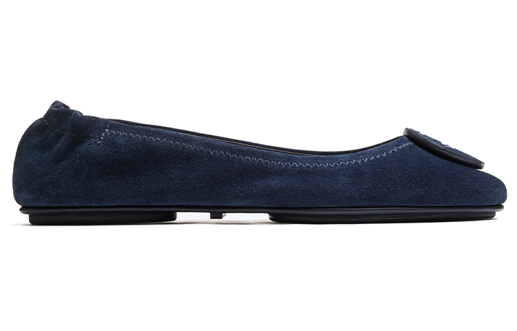 (W) TORY BURCH Minnie Travel 'Navy Ballet Flats' 圖 2