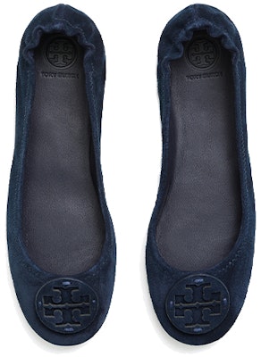 (W) TORY BURCH Minnie Travel 'Kasut Balerina Laut Biru' 57247-416 Shop (W) TORY BURCH Minnie Travel 'Kasut Balerina Laut Biru' 57247-416