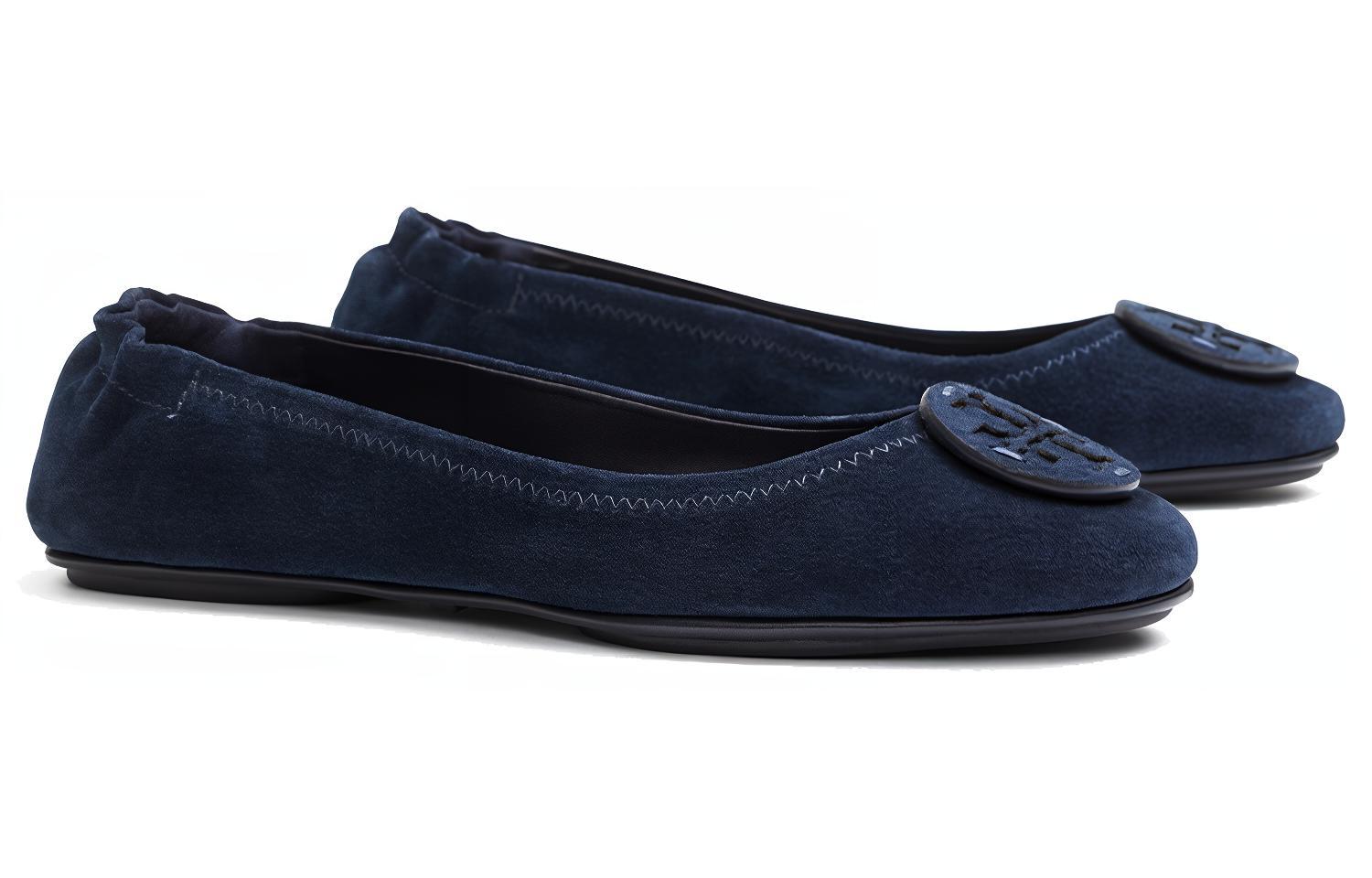 (W) TORY BURCH Minnie Travel 'Navy Ballet Flats' 圖 4