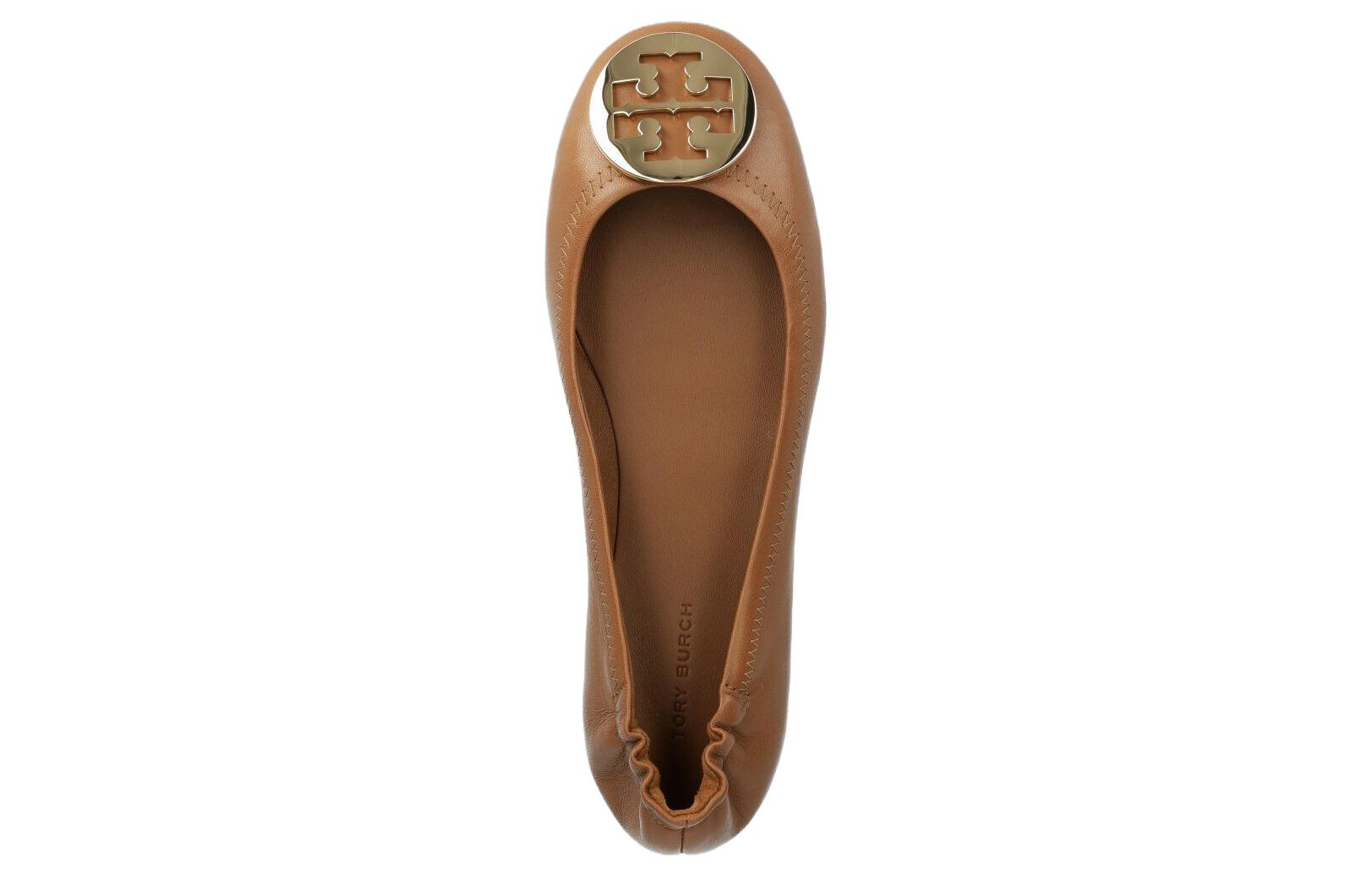 Shop (W) TORY BURCH Minnie Travel Ballerinas Braun Gold ''Brown'' 50393-232