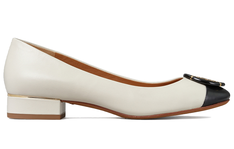 (W) TORY BURCH Multi-Logo 'Ivory Block Heel Ballet' 圖 2