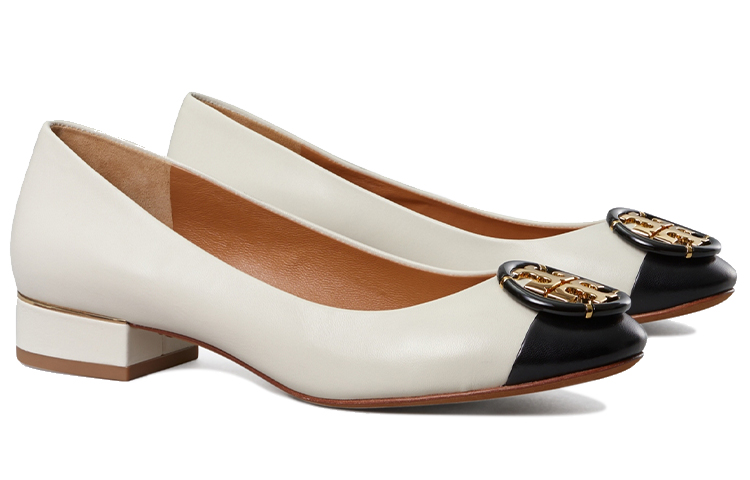 (W) TORY BURCH Multi-Logo 'Ivory Block Heel Ballet' 圖 3