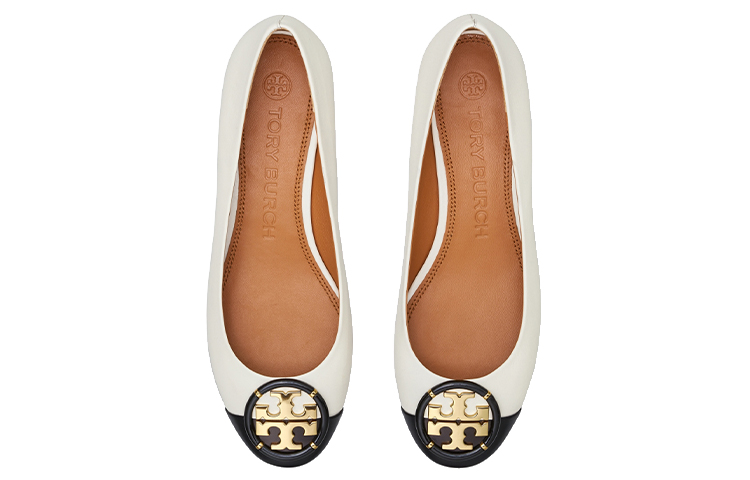(W) TORY BURCH Multi-Logo 'Ivory Block Heel Ballet' 圖 4