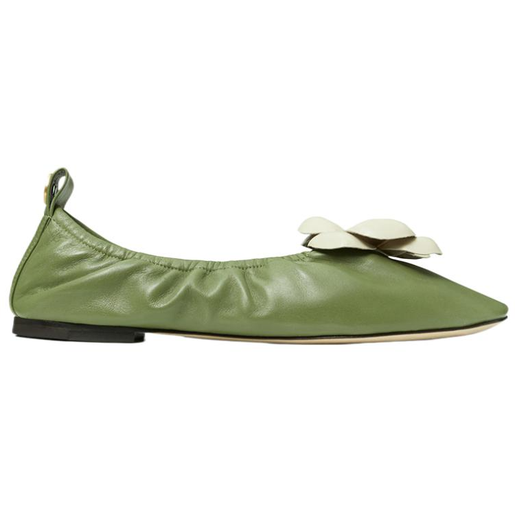 (W) TORY BURCH Napa Leather Ballet Flats 'Green' 圖 4