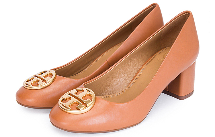 (W) TORY BURCH Napa Leather High Heel 'Metallic Buckle Brown' 圖 2