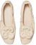Shop TORY BURCH 湯麗柏琦 納帕皮革芭蕾平底鞋 女款 米色