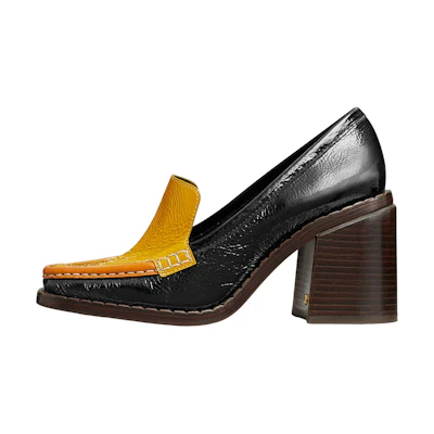(W) TORY BURCH Patent Block Heel Pumps 'Black Fashion'