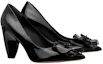 Lookbook (Women) TORY BURCH Patent Bloom Pointed-Toe Block Heel 'Black' 142995-007
