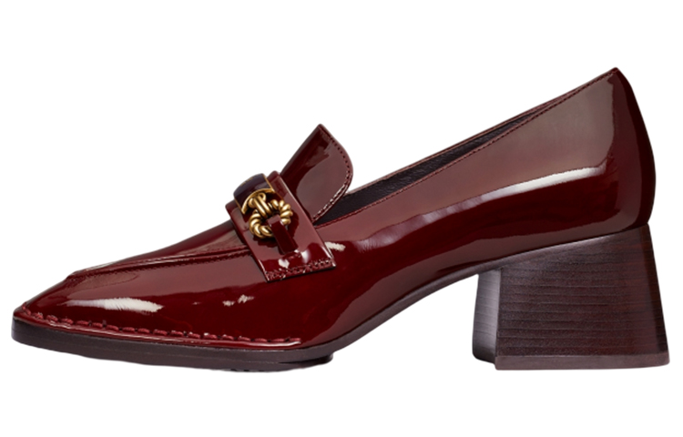 (Women) TORY BURCH Patent Leather Logo Block Heel 'Red' 144149-500