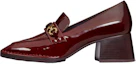 Buy (W) TORY BURCH Tumit Blok Logo Kulit Berkilat 'Merah' 144149-500