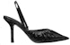 (W) TORY BURCH Kulit Patent Tumit Tinggi Runcing 'Hitam' 146071-006