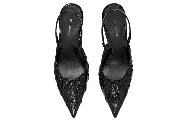 Shop TORY BURCH 漆皮 尖頭 細跟 高跟鞋 女款 黑色