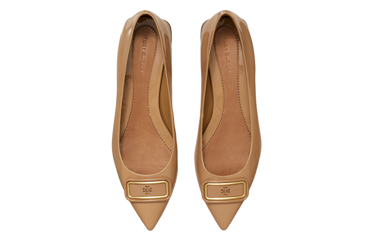 (W) TORY BURCH Patent Leather Pointed Flat 'Brown Logo' 圖 3