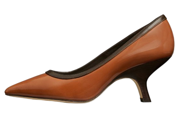 (W) TORY BURCH Patent Leather Pointed Toe Stiletto 'Brown Fashion'